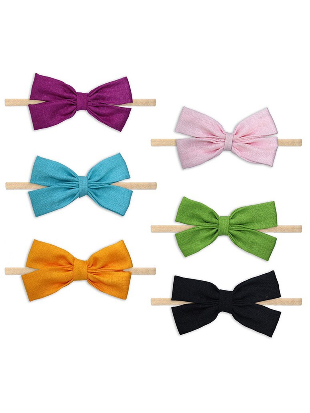 

Krelin Infant Girls Set Of 6 Bow Hairbands, Pink
