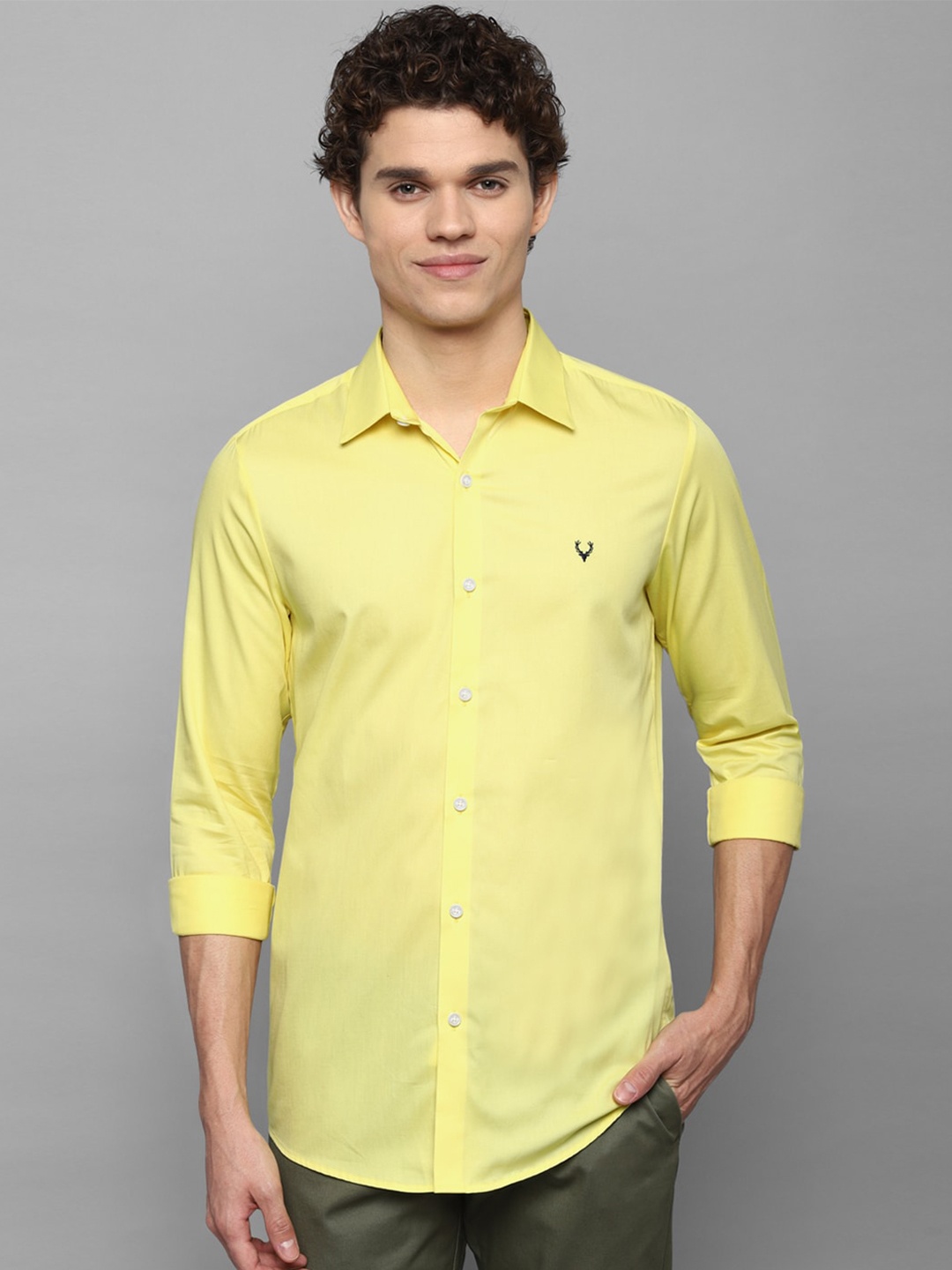 

Allen Solly Slim Fit Pure Cotton Casual Shirt, Yellow