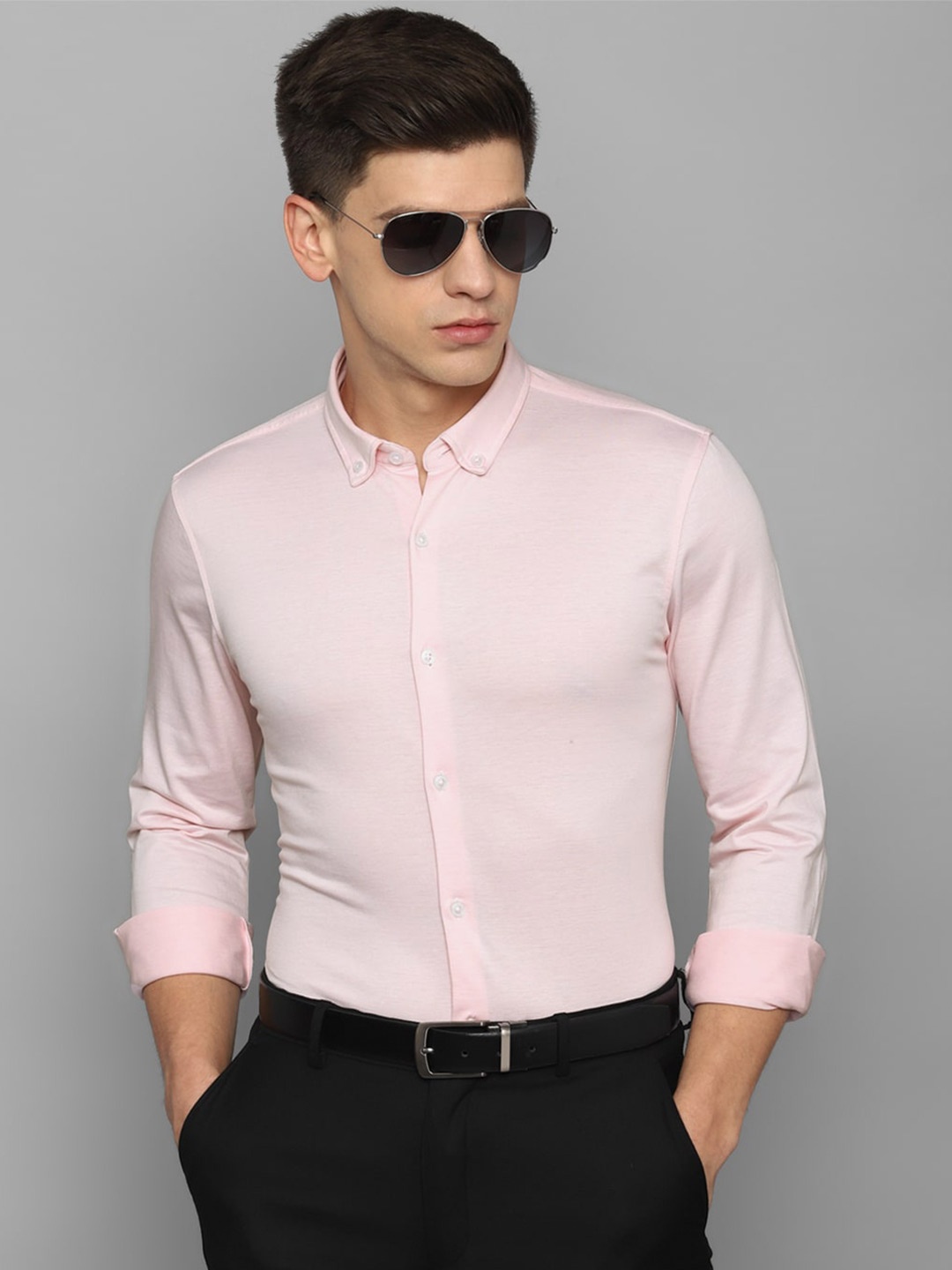 

Louis Philippe Pure Cotton Slim Fit Opaque Formal Shirt, Pink