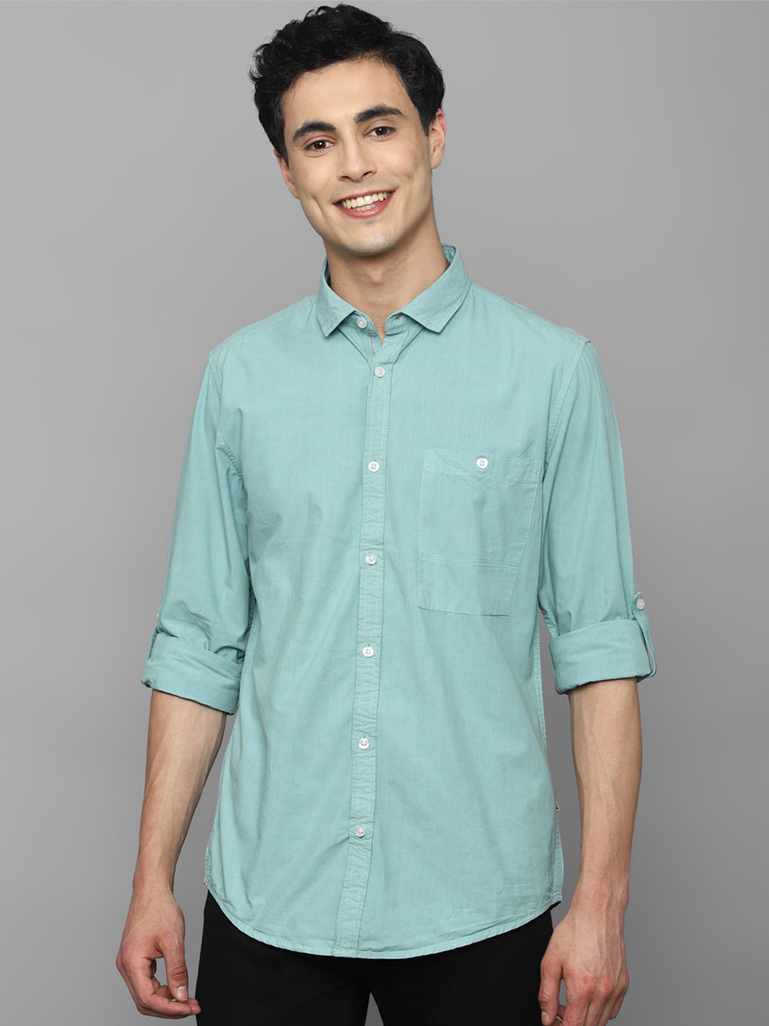 

Louis Philippe Jeans Men Slim Fit Opaque Casual Shirt, Blue