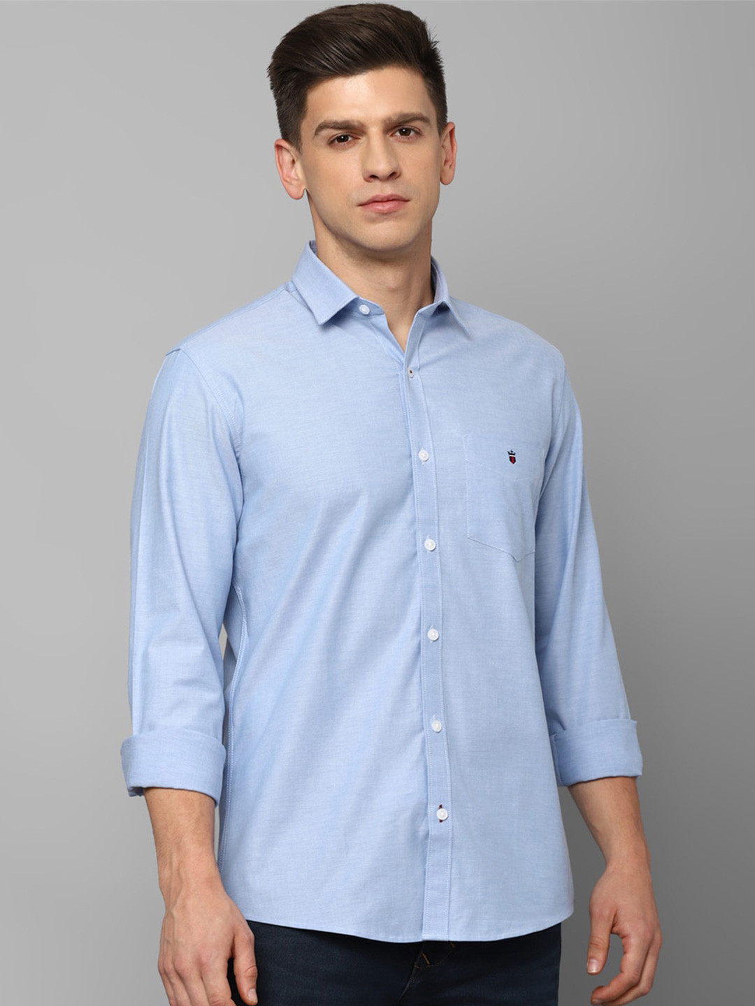 

Louis Philippe Sport Men Slim Fit Cotton Casual Shirt, Blue