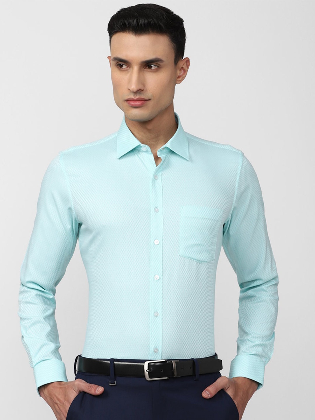 

Van Heusen Slim Fit Opaque Formal Shirt, Blue