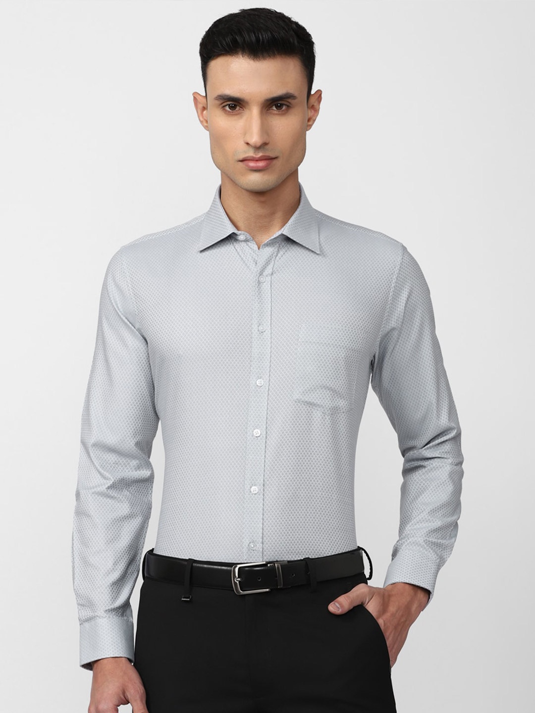 

Van Heusen Slim Fit Opaque Formal Shirt, Grey