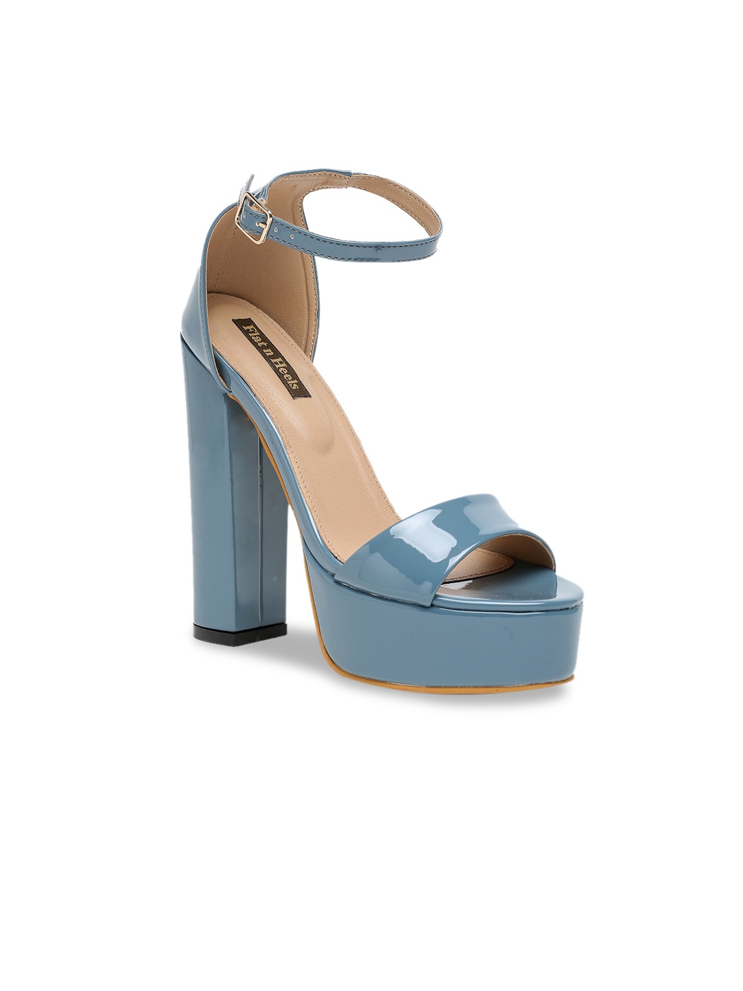 

Flat n Heels Ankle Looped Platform Heels, Blue