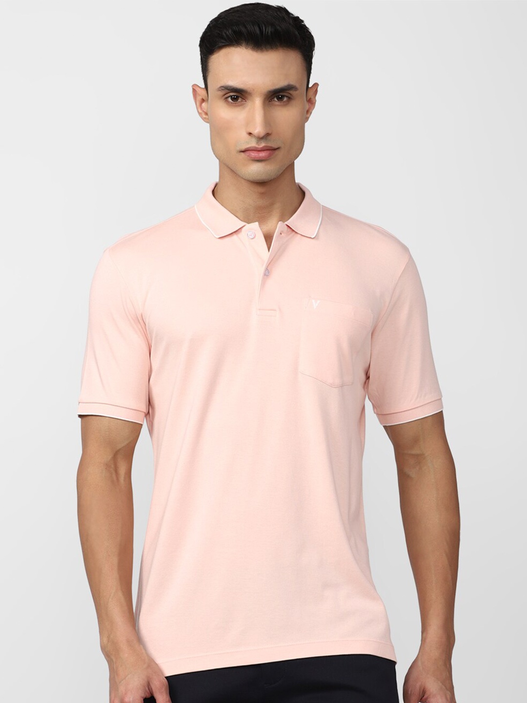 

Van Heusen Polo Collar Short Sleeves T-shirt, Peach