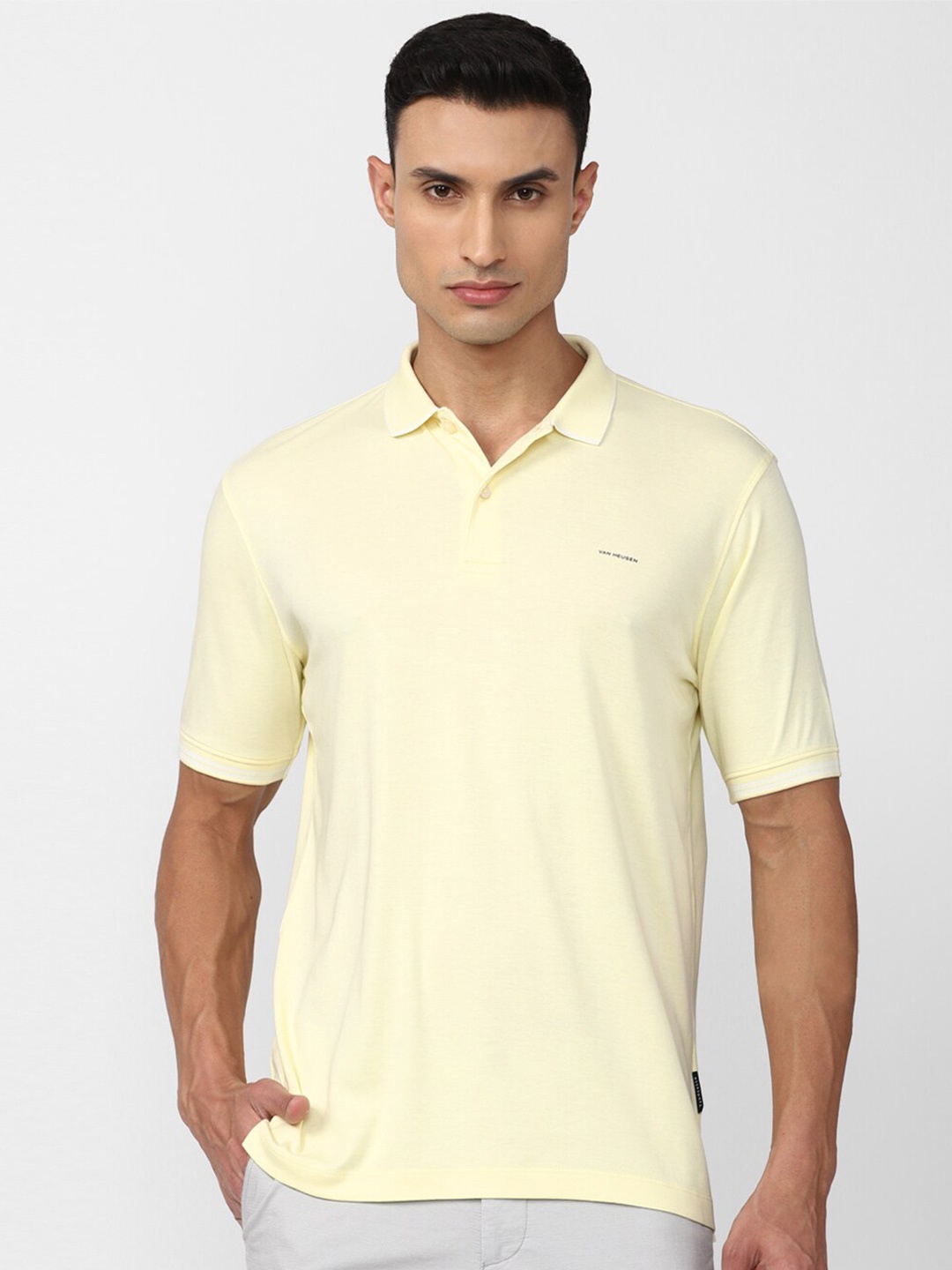 

Van Heusen Regular Fit Polo Collar T-shirt, Yellow