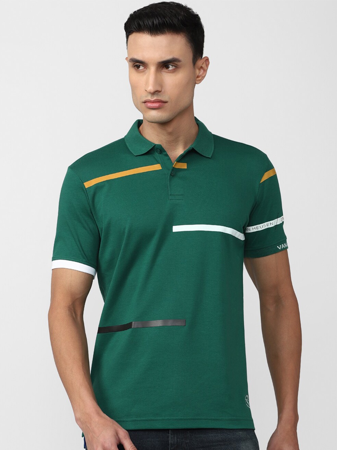 

VAN HEUSEN DENIM LABS Polo Collar T-shirt, Green