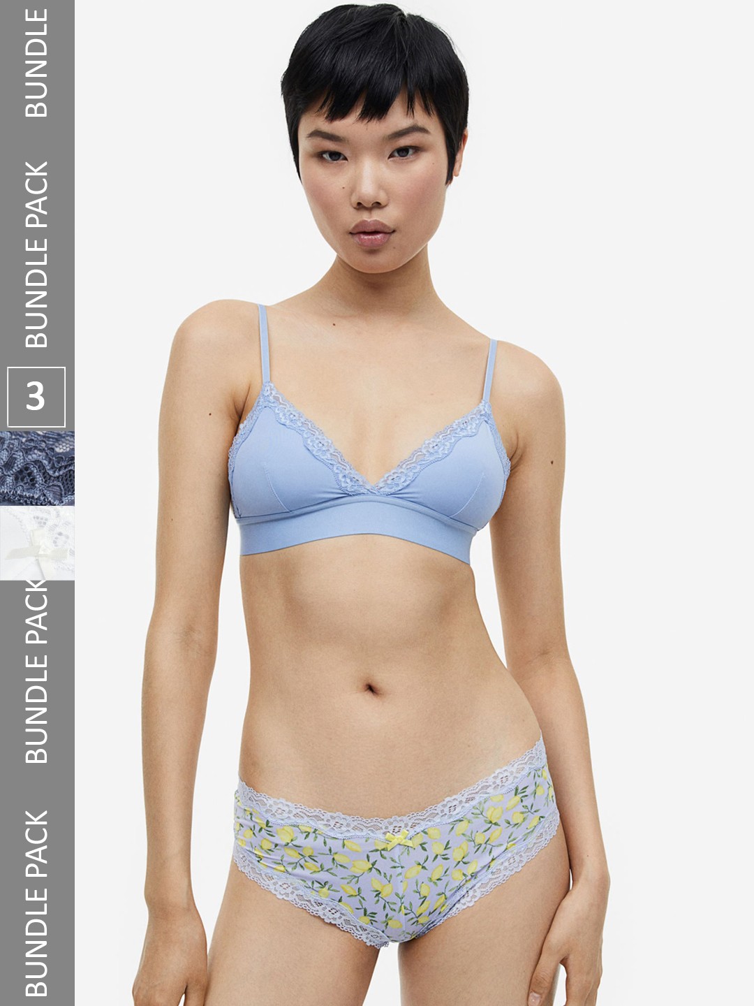 

H&M Women 3-Pack Hipster Briefs 0837249077, White