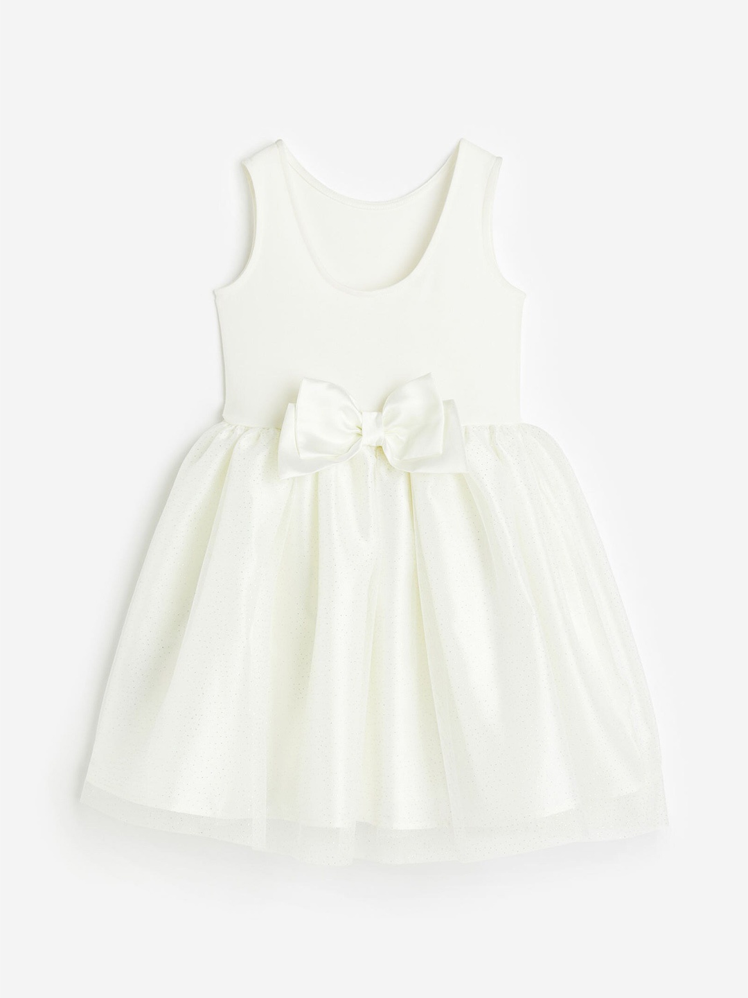 

H&M Girls Flared-Skirt Dress, White