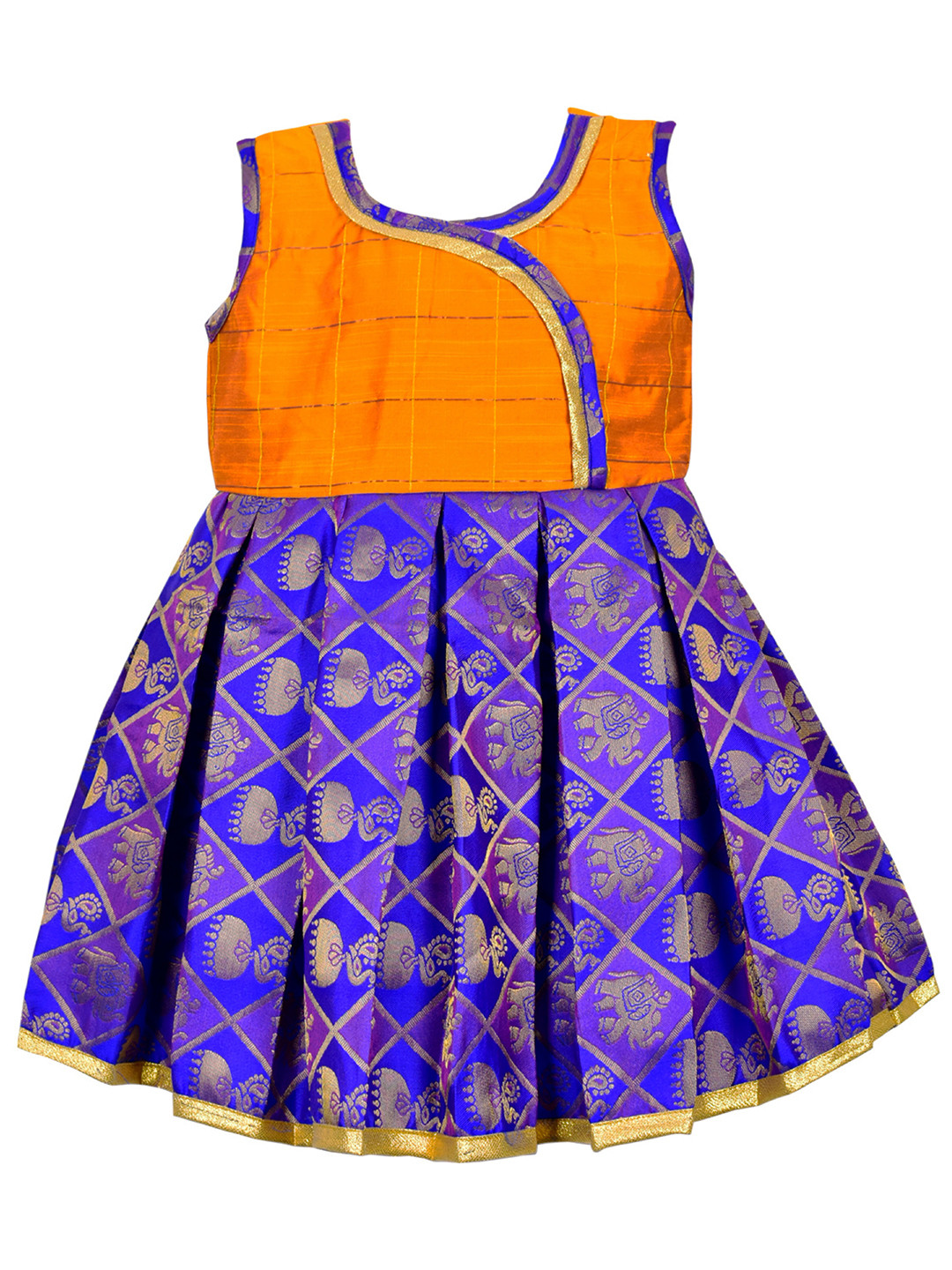 

AMIRTHA FASHION Print Fit & Flare Dress, Orange