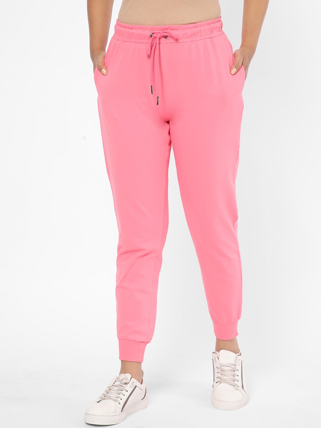 

R&B Women Regular Fit Mid-Rise Cotton Joggers, Pink