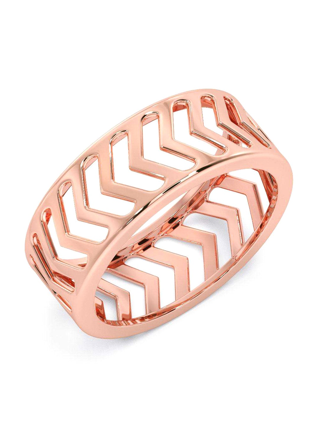 

CANDERE A KALYAN JEWELLERS COMPANY Men 18KT BIS Hallmark Rose Gold Ring- 4.19gm