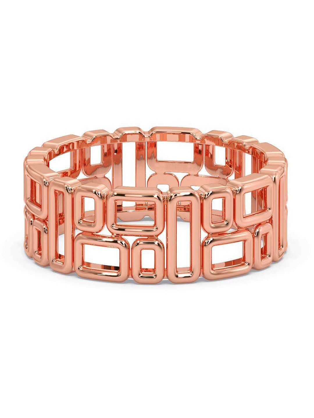 

CANDERE A KALYAN JEWELLERS COMPANY Men 18KT BIS Hallmark Rose Gold Finger Ring-4.29gm