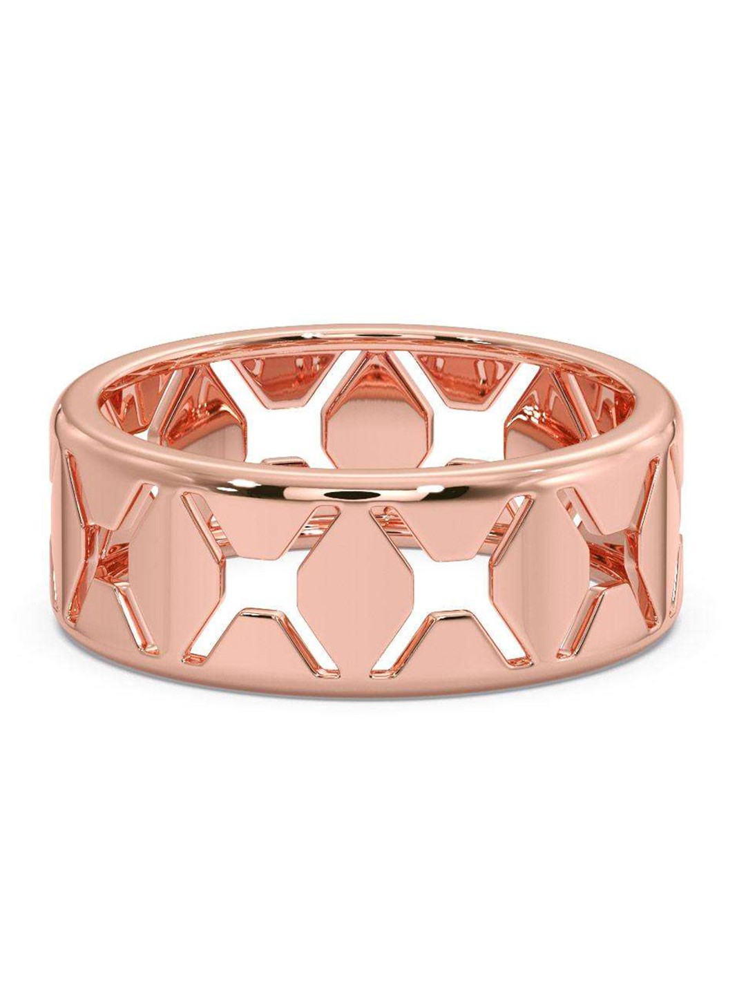 

CANDERE A KALYAN JEWELLERS COMPANY Men 14KT BIS Hallmark Rose Gold Ring- 4.17gm