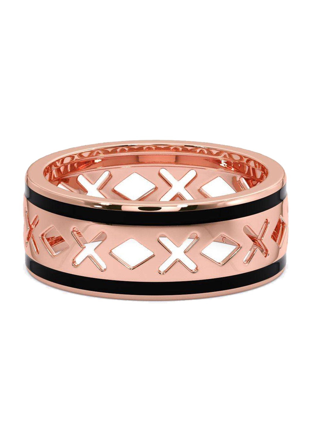 

CANDERE A KALYAN JEWELLERS COMPANY Men 14KT BIS Hallmark Rose Gold Finger Ring-3.1 g
