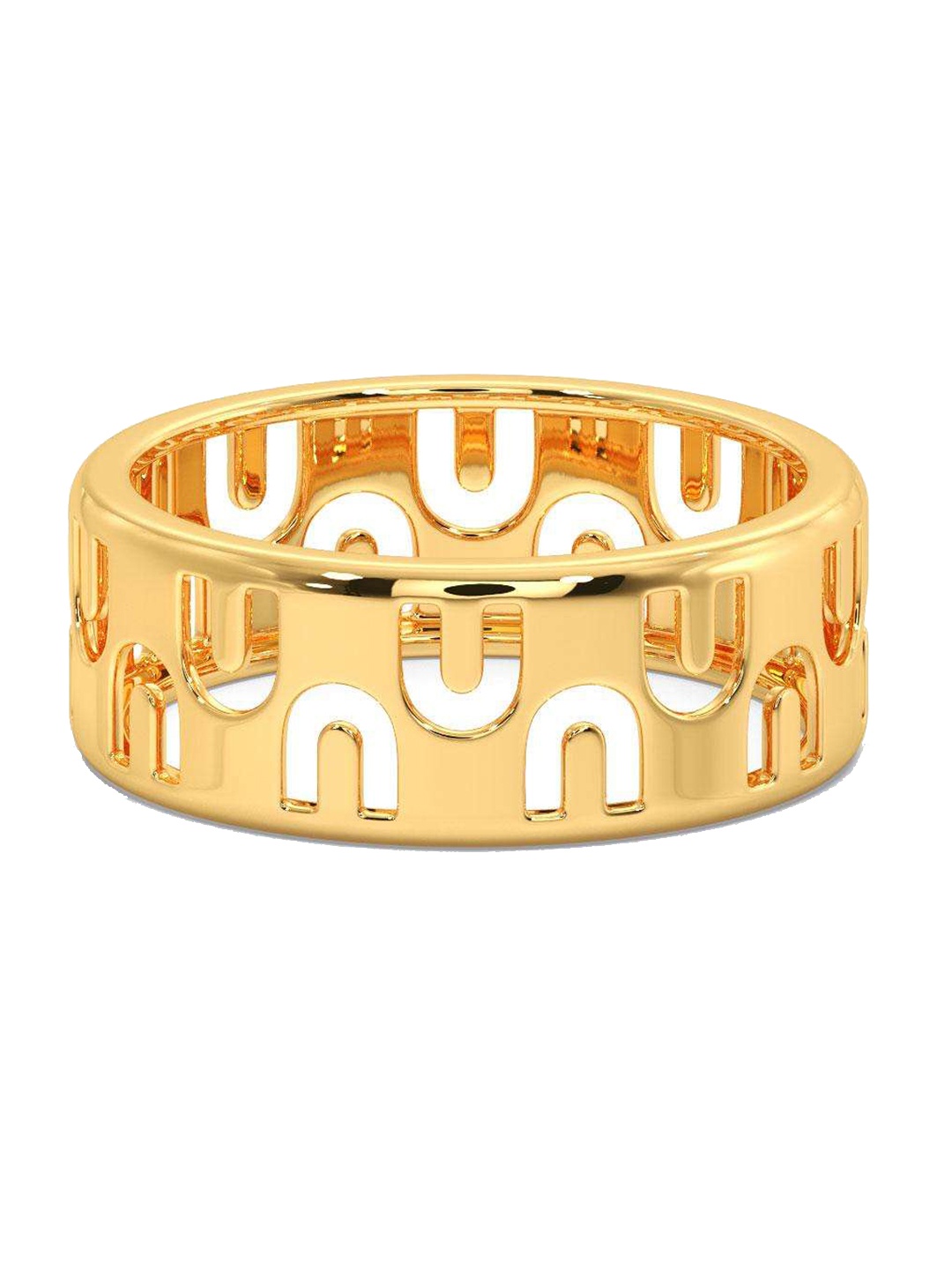 

CANDERE A KALYAN JEWELLERS COMPANY Men 18KT BIS Hallmark Gold Finger Ring-4.4 g