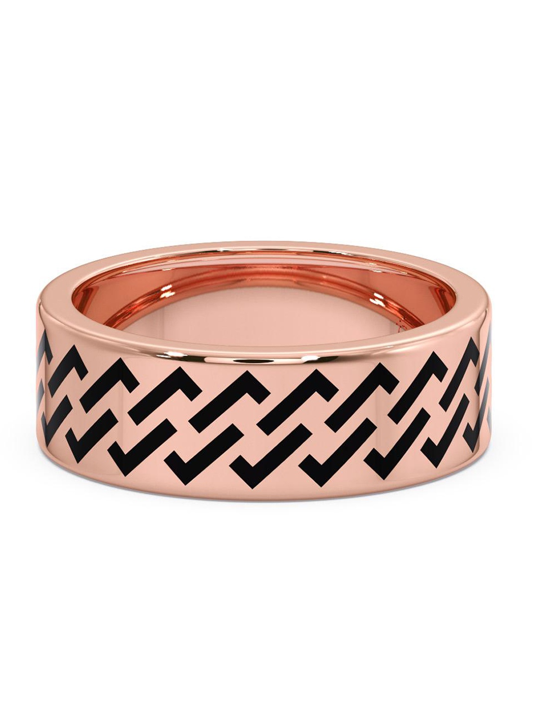 

CANDERE A KALYAN JEWELLERS COMPANY Men 14KT BIS Hallmark Rose Gold Finger Ring-4.16 g