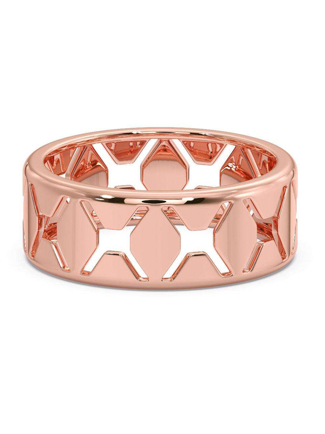 

CANDERE A KALYAN JEWELLERS COMPANY Men 14KT Rose Gold Ring-3.9gm