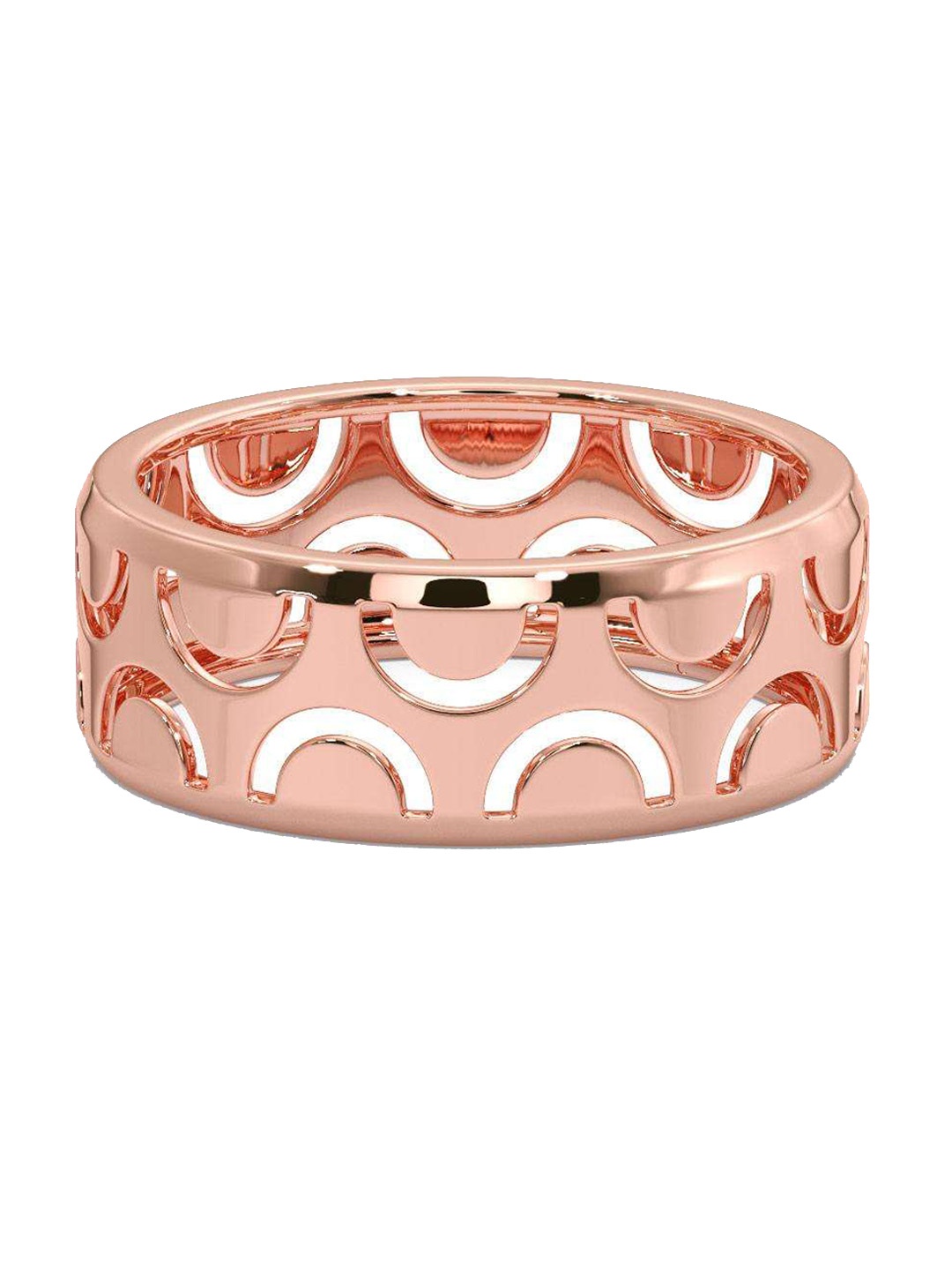 

CANDERE A KALYAN JEWELLERS COMPANY Men 18KT BIS Hallmark Rose Gold Finger Ring- 4.43gm