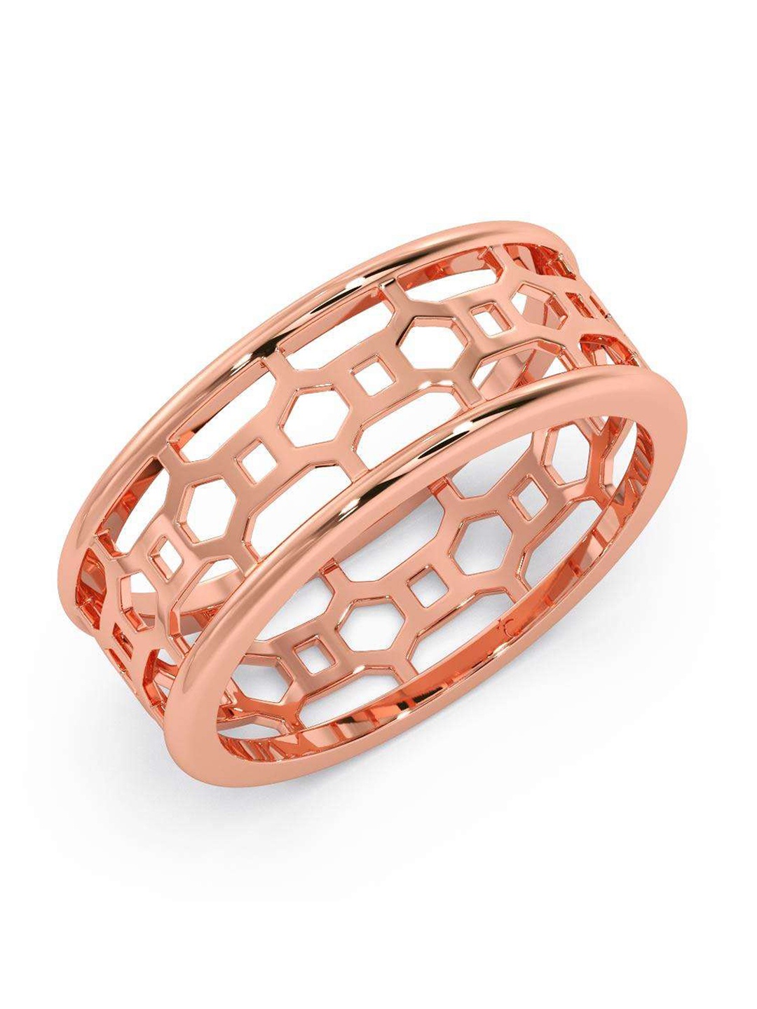 

CANDERE A KALYAN JEWELLERS COMPANY Men 14KT Rose Gold Ring-3.22gm