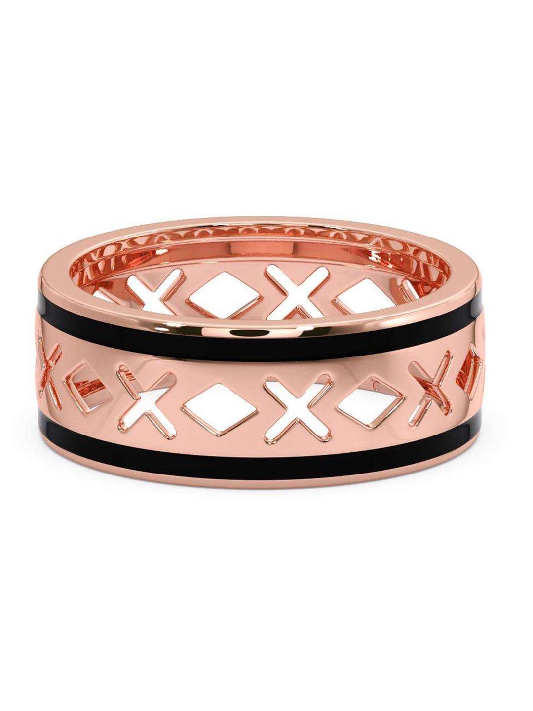 

CANDERE A KALYAN JEWELLERS COMPANY Men 18KT BIS Hallmark Rose Gold Finger Ring-4.35gm