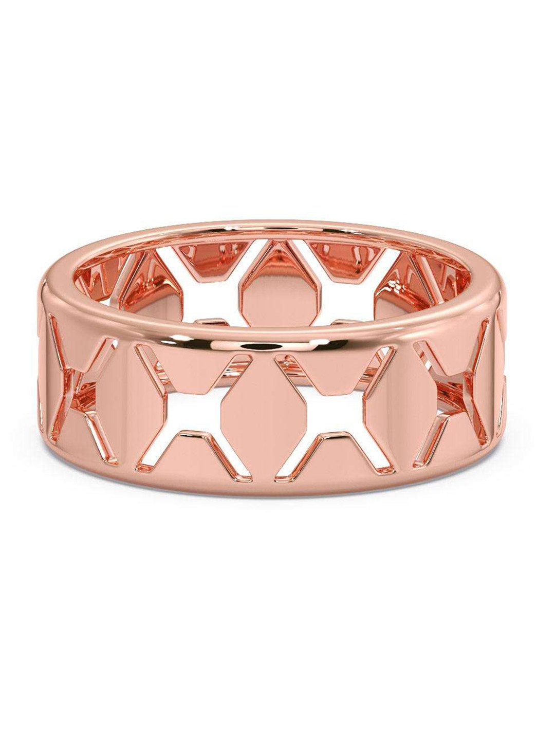 

CANDERE A KALYAN JEWELLERS COMPANY Men 14KT BIS Hallmark Rose Gold Ring - 4.6 g