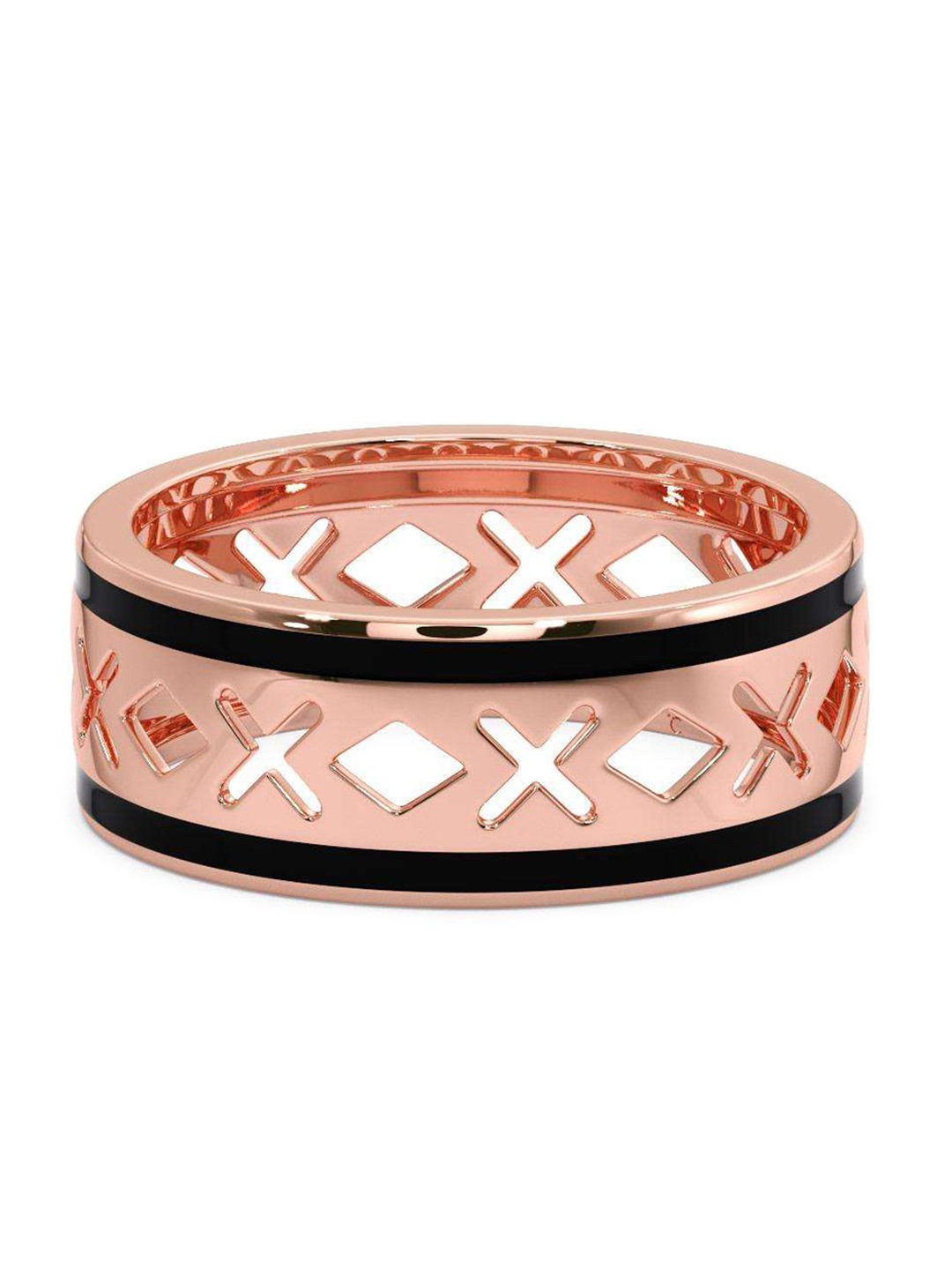 

CANDERE A KALYAN JEWELLERS COMPANY Men 14KT BIS Hallmark Rose Gold Ring -3.18gm