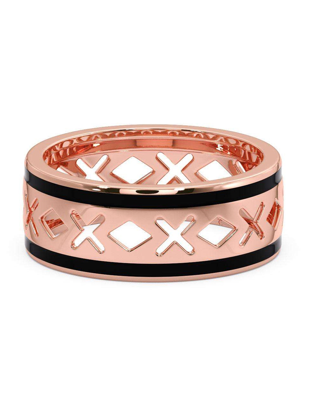 

CANDERE A KALYAN JEWELLERS COMPANY Men 14KT Rose Gold Ring-3.7 gm