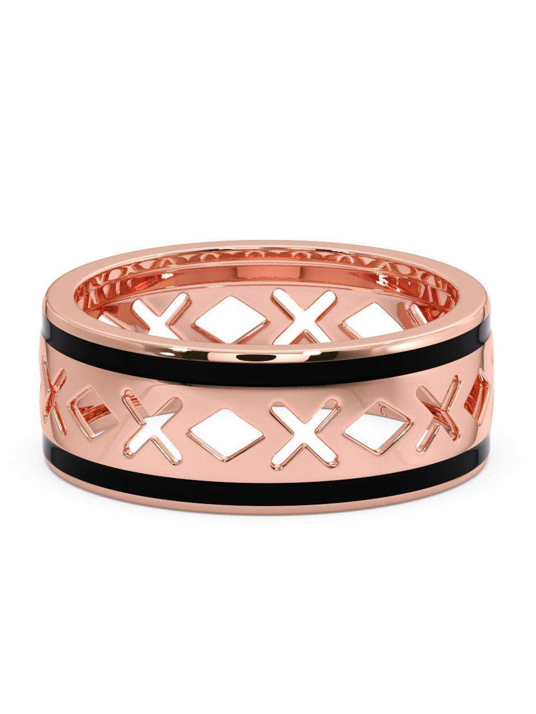 

CANDERE A KALYAN JEWELLERS COMPANY Men 14KT Rose Gold Ring-3.29gm