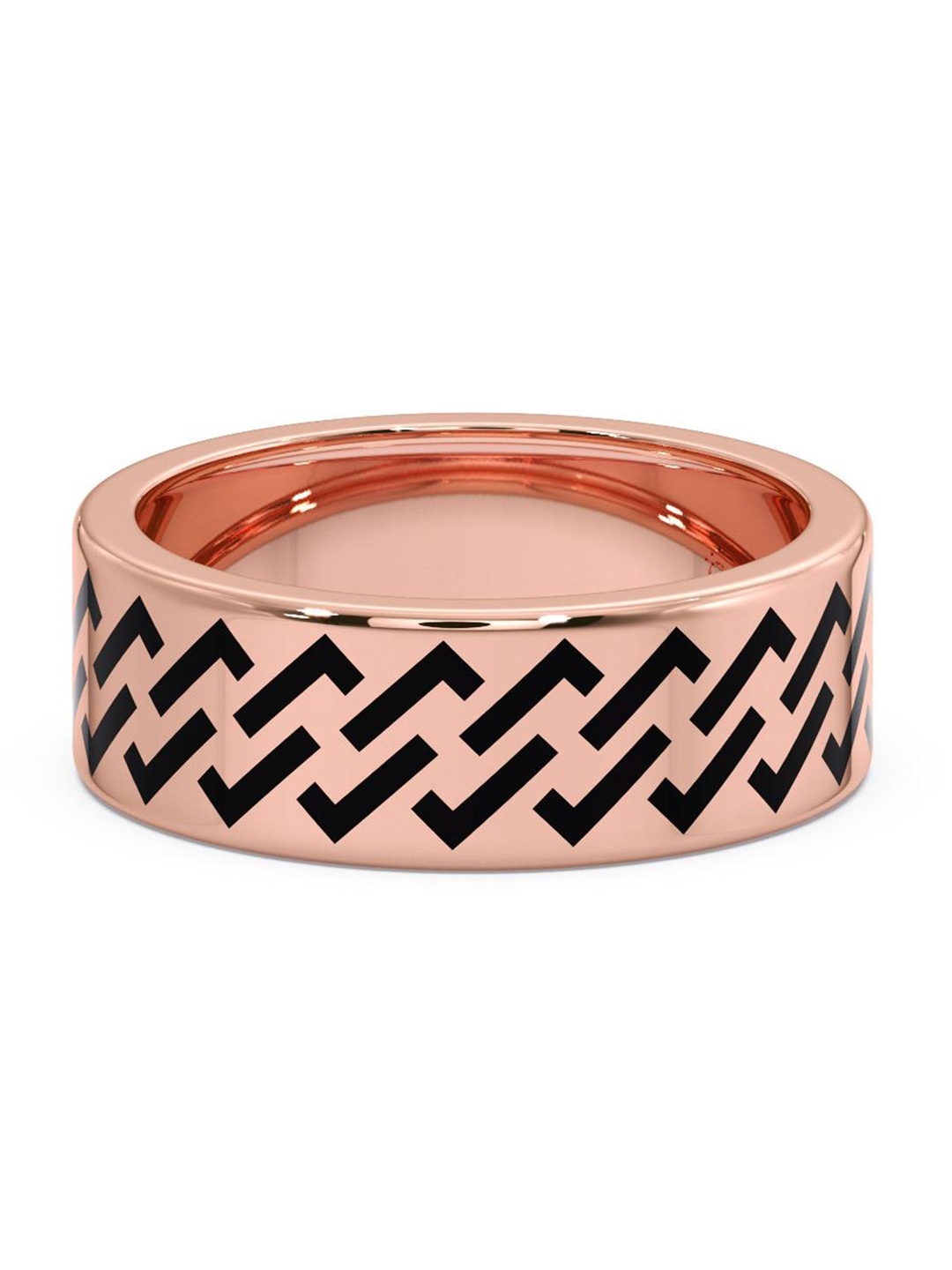 

CANDERE A KALYAN JEWELLERS COMPANY Men 14KT Rose Gold Ring-4.69gm