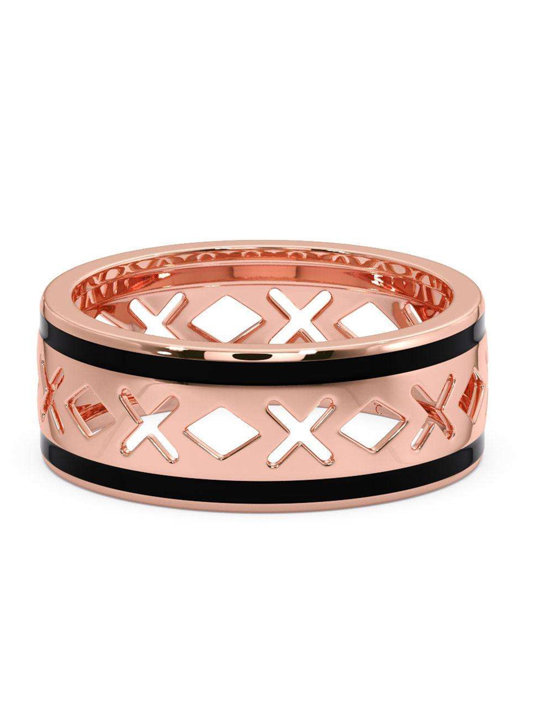 

CANDERE A KALYAN JEWELLERS COMPANY Men 14KT Rose Gold Ring-3.4gm