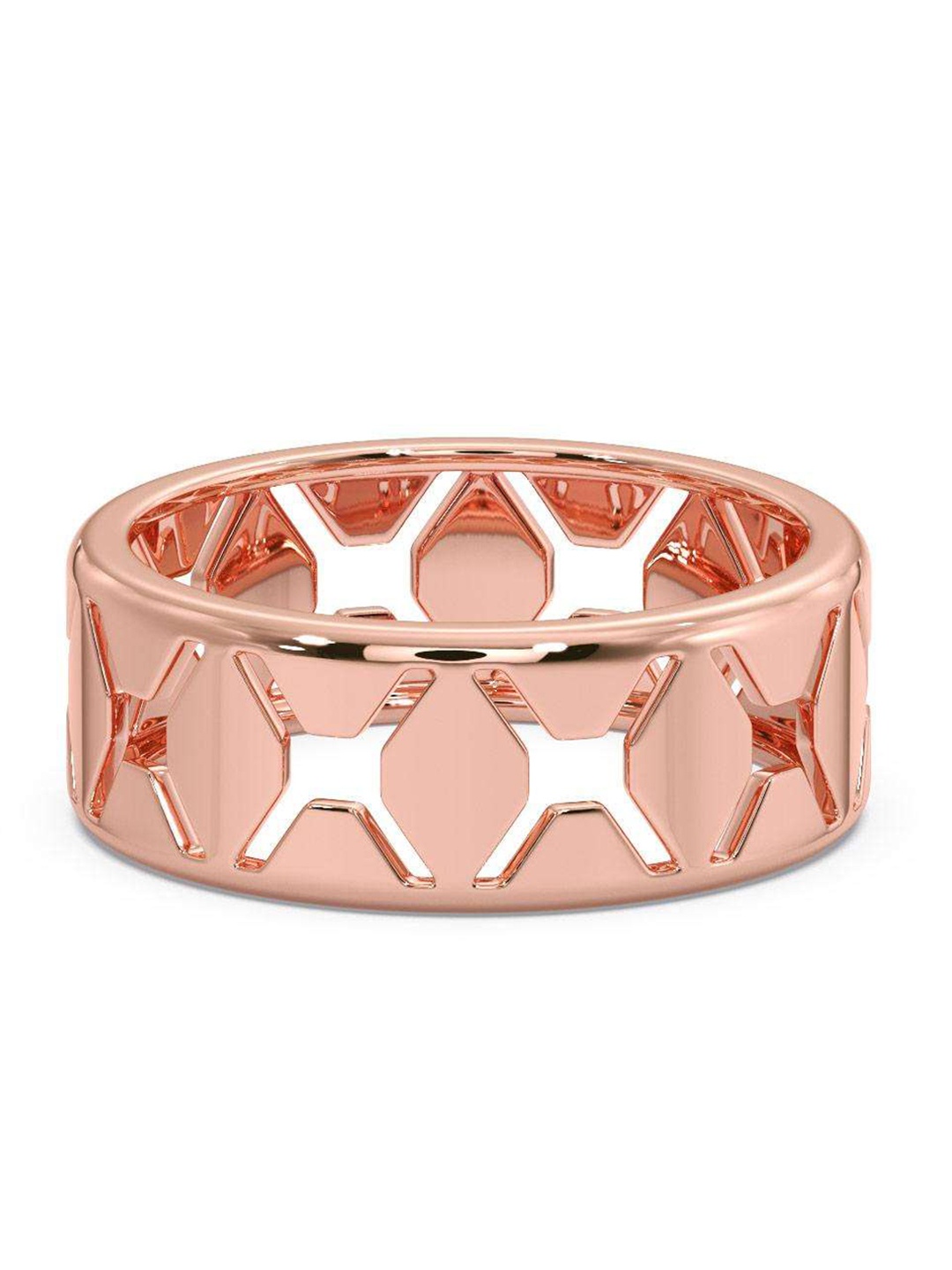 

CANDERE A KALYAN JEWELLERS COMPANY Men 18KT BIS Hallmark Rose Gold Finger Ring- 4.22 g