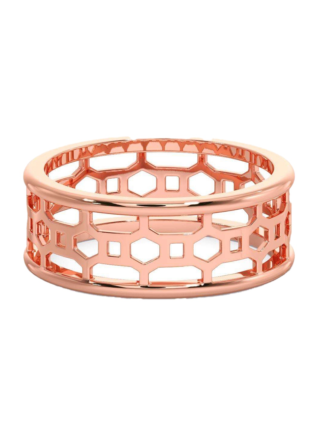 

CANDERE A KALYAN JEWELLERS COMPANY Men 14KT BIS Hallmark Rose Gold Ring-3.1 g