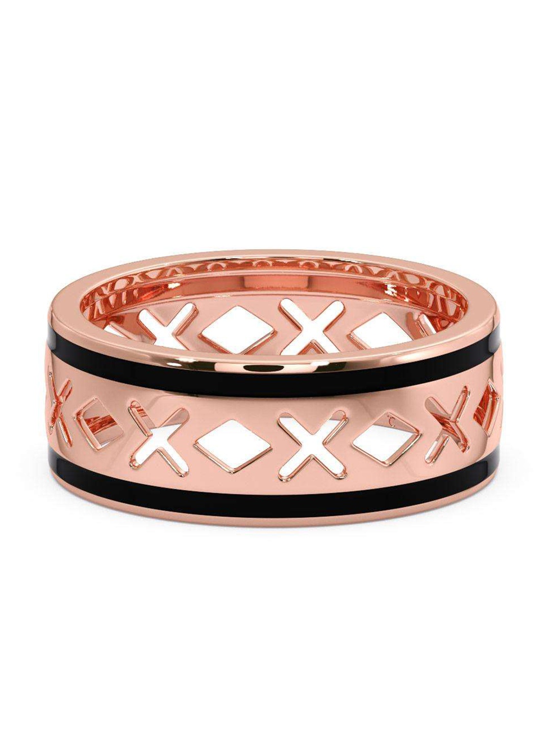 

CANDERE A KALYAN JEWELLERS COMPANY Men 14KT Rose Gold Finger Ring-3.81 gm