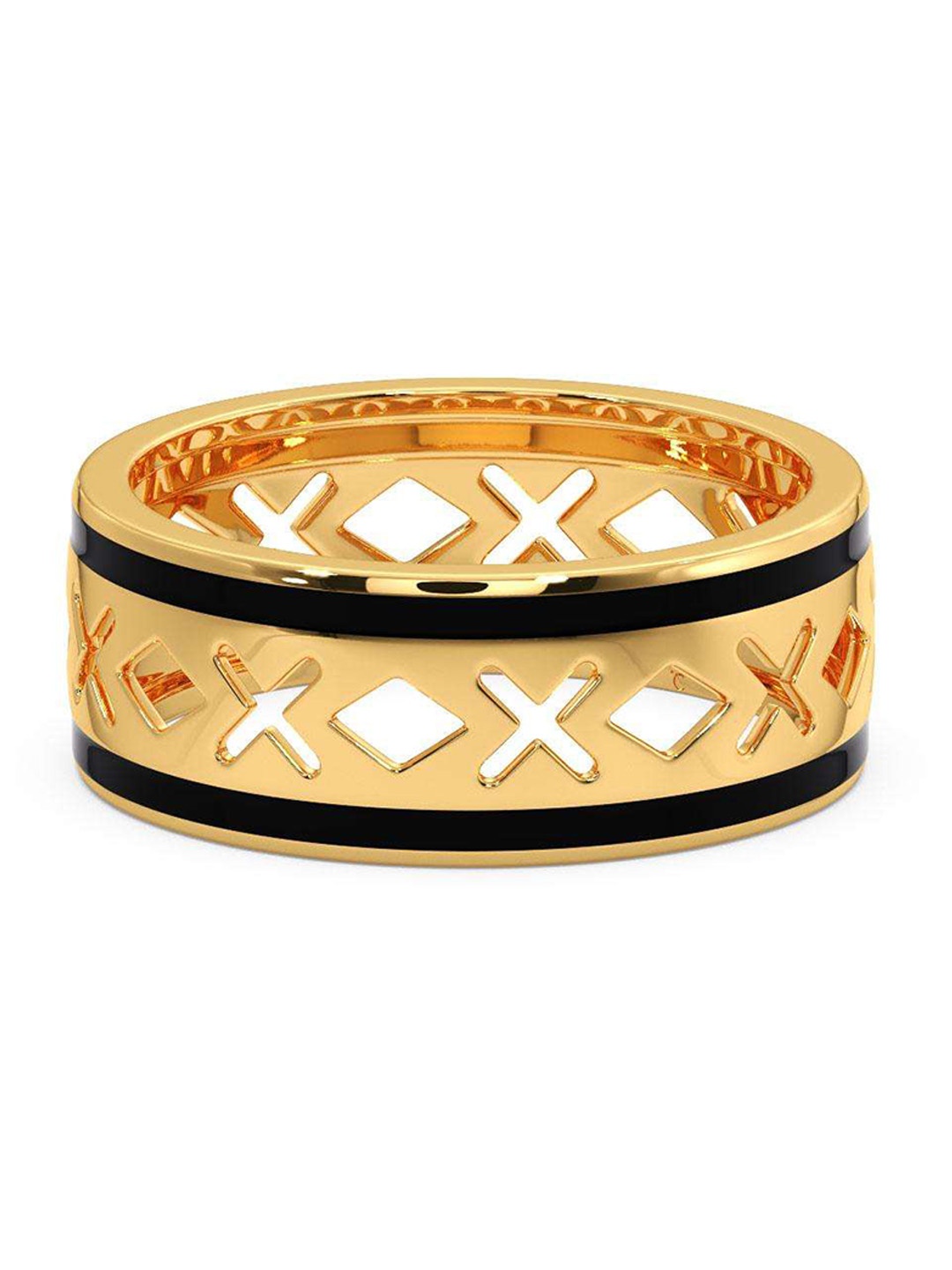 

CANDERE A KALYAN JEWELLERS COMPANY Men 14KT BIS Hallmark Gold Finger Ring-3.7 gm