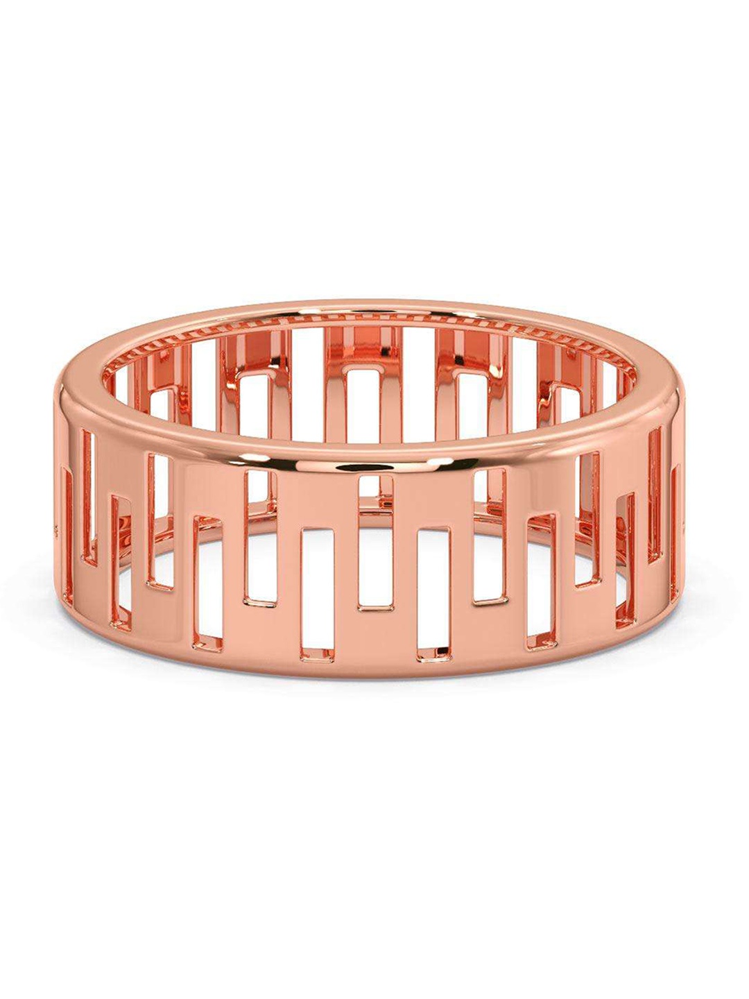 

CANDERE A KALYAN JEWELLERS COMPANY Men 18KT BIS Hallmark Rose Gold Ring 3.97 g