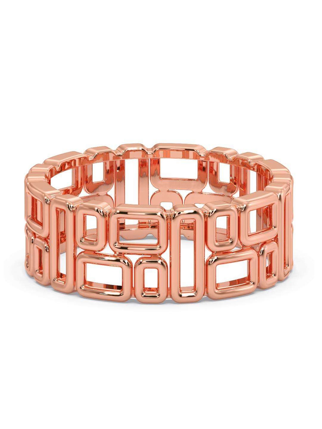 

CANDERE A KALYAN JEWELLERS COMPANY Men 14KT BIS Hallmark Rose Gold Ring-3.69gm