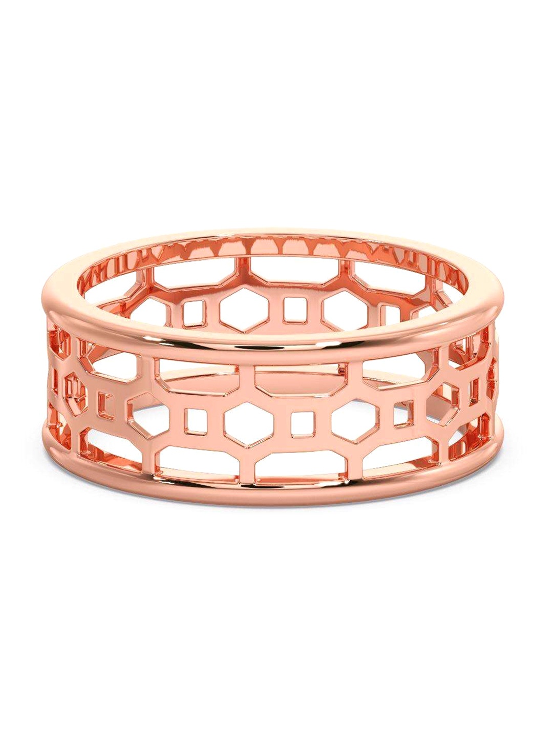 

CANDERE A KALYAN JEWELLERS COMPANY Men 14KT Rose Gold Finger Ring-2.92gm