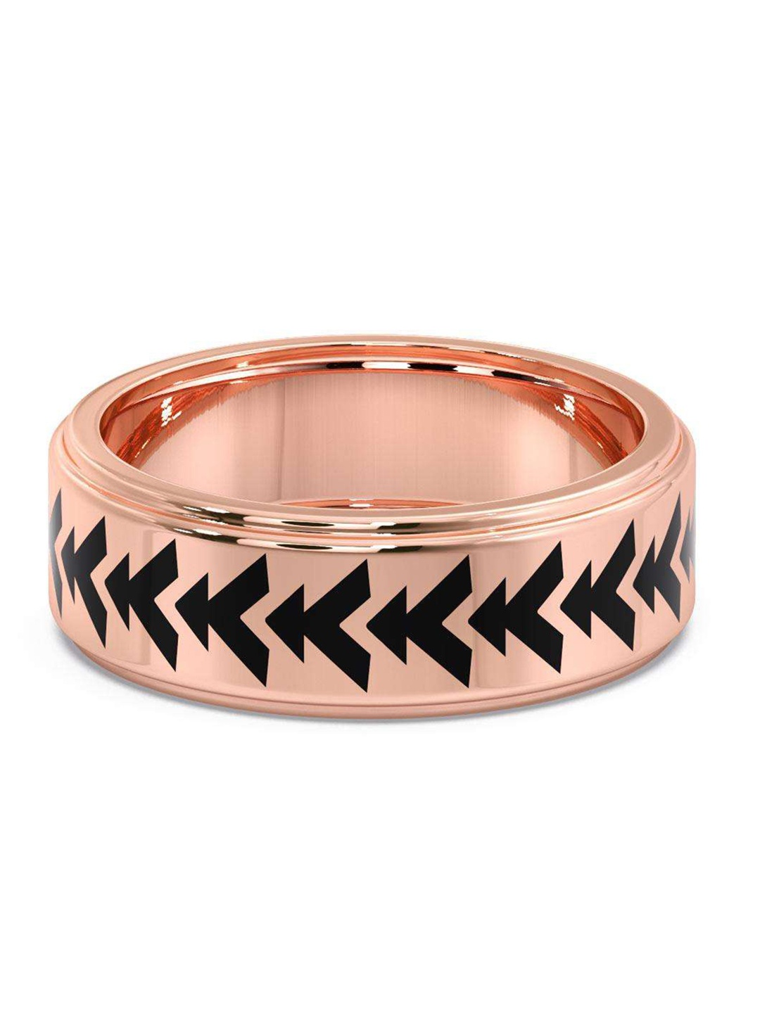 

CANDERE A KALYAN JEWELLERS COMPANY Men 14KT Rose Gold Finger Ring-3.73 gm