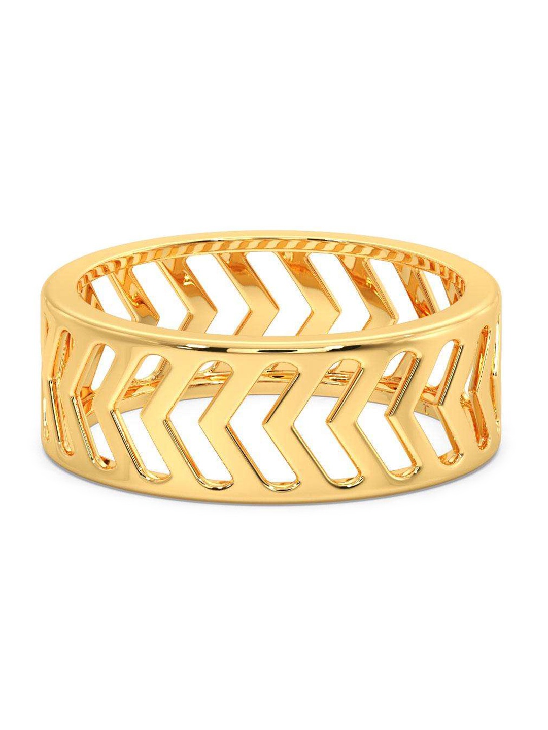 

CANDERE A KALYAN JEWELLERS COMPANY Men 18KT BIS Hallmark Gold Ring 3.36 g