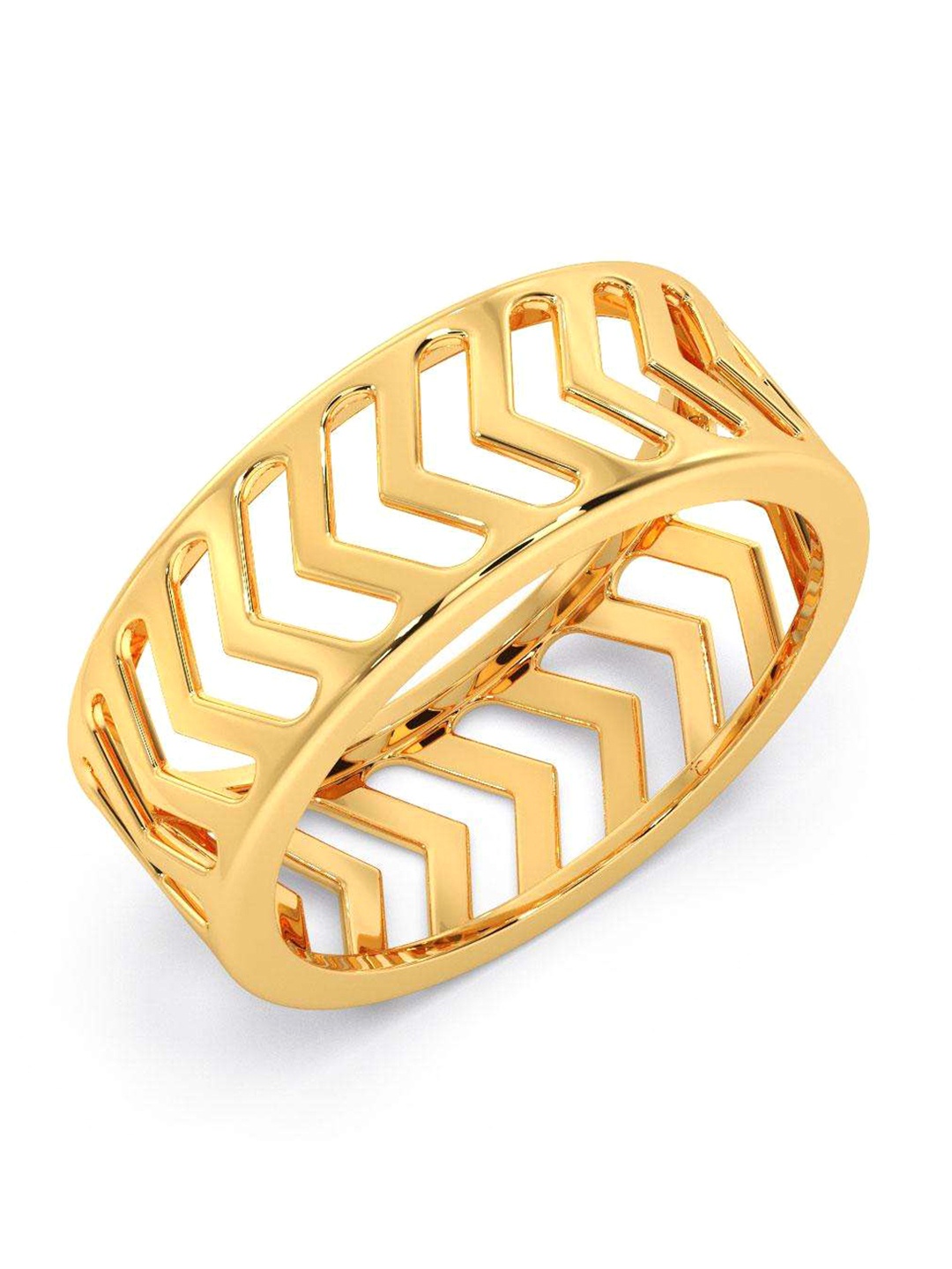 

CANDERE A KALYAN JEWELLERS COMPANY Men 18KT BIS Hallmark Gold Finger Ring-3.66gm