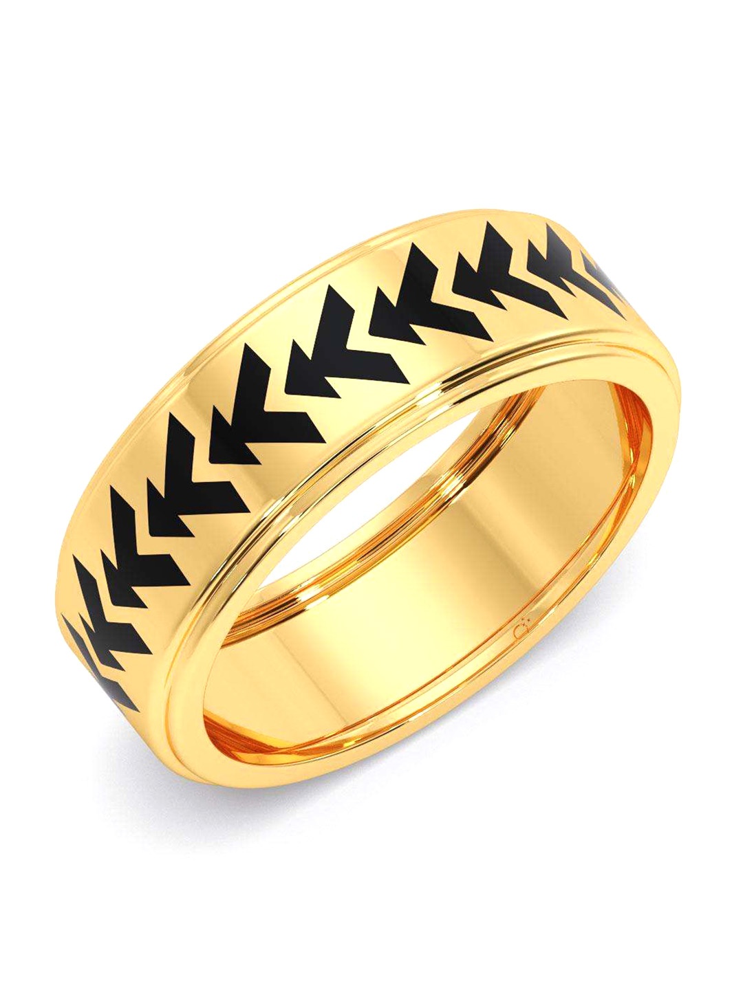 

CANDERE A KALYAN JEWELLERS COMPANY Men 14KT BIS Hallmark Gold Ring- 4.13 gm