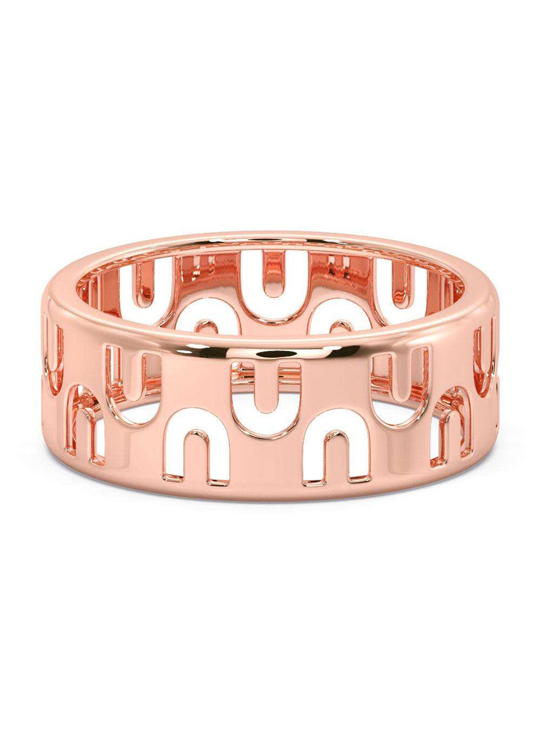 

CANDERE A KALYAN JEWELLERS COMPANY Men 18KT BIS Hallmark Rose Gold Ring 3.53 g