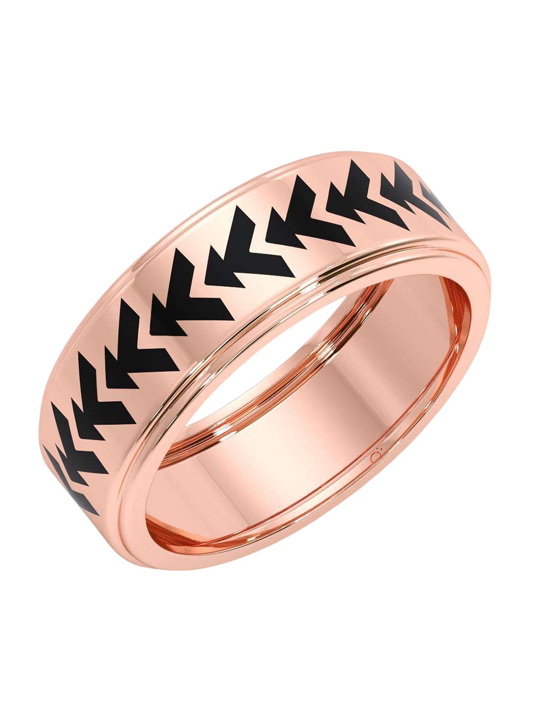 

CANDERE A KALYAN JEWELLERS COMPANY Men 18KT BIS Hallmark Rose Gold Finger Ring-5.27gm