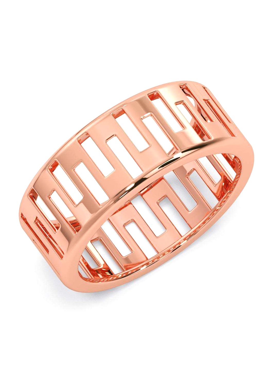 

CANDERE A KALYAN JEWELLERS COMPANY Men 18KT BIS Hallmark Rose Gold Ring-3.71 g