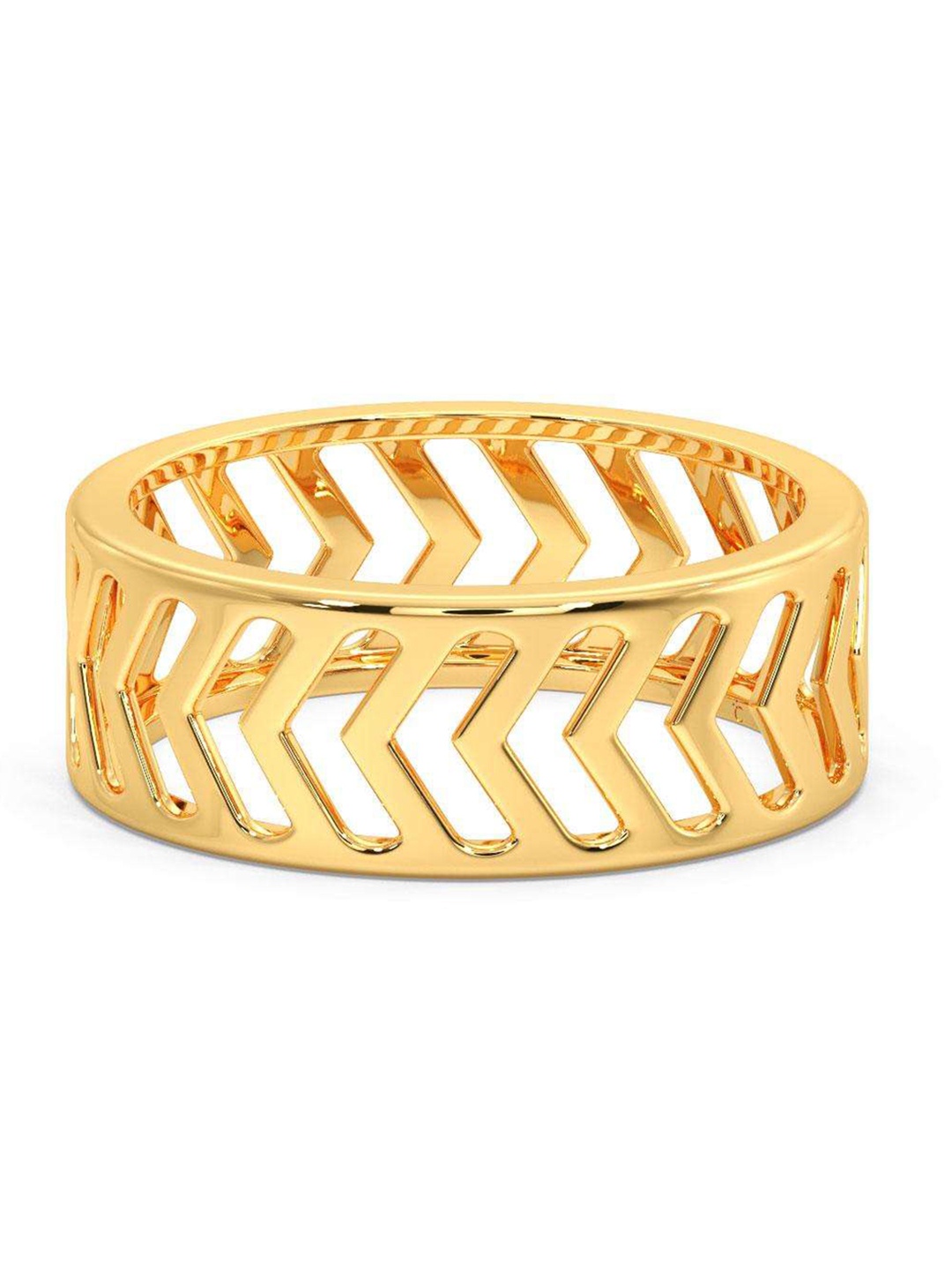 

CANDERE A KALYAN JEWELLERS COMPANY Men 18KT BIS Hallmark Gold Finger Ring- 3.44gm