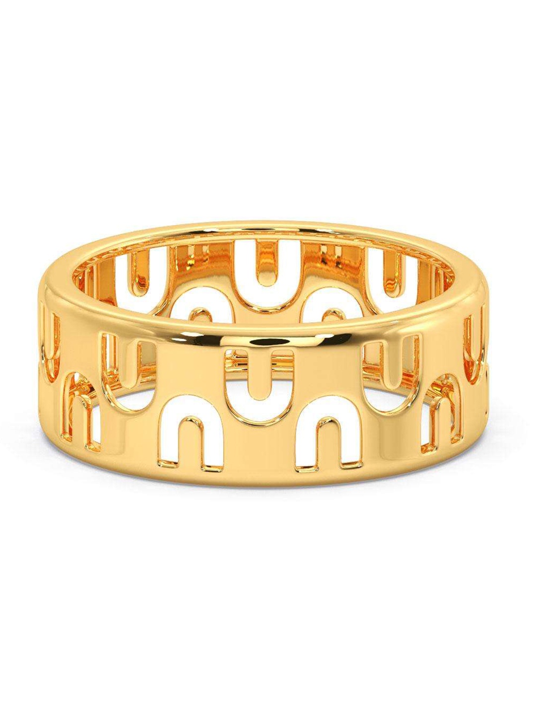 

CANDERE A KALYAN JEWELLERS COMPANY Men 18KT BIS Hallmark Yellow Gold Ring- 3.61 gm