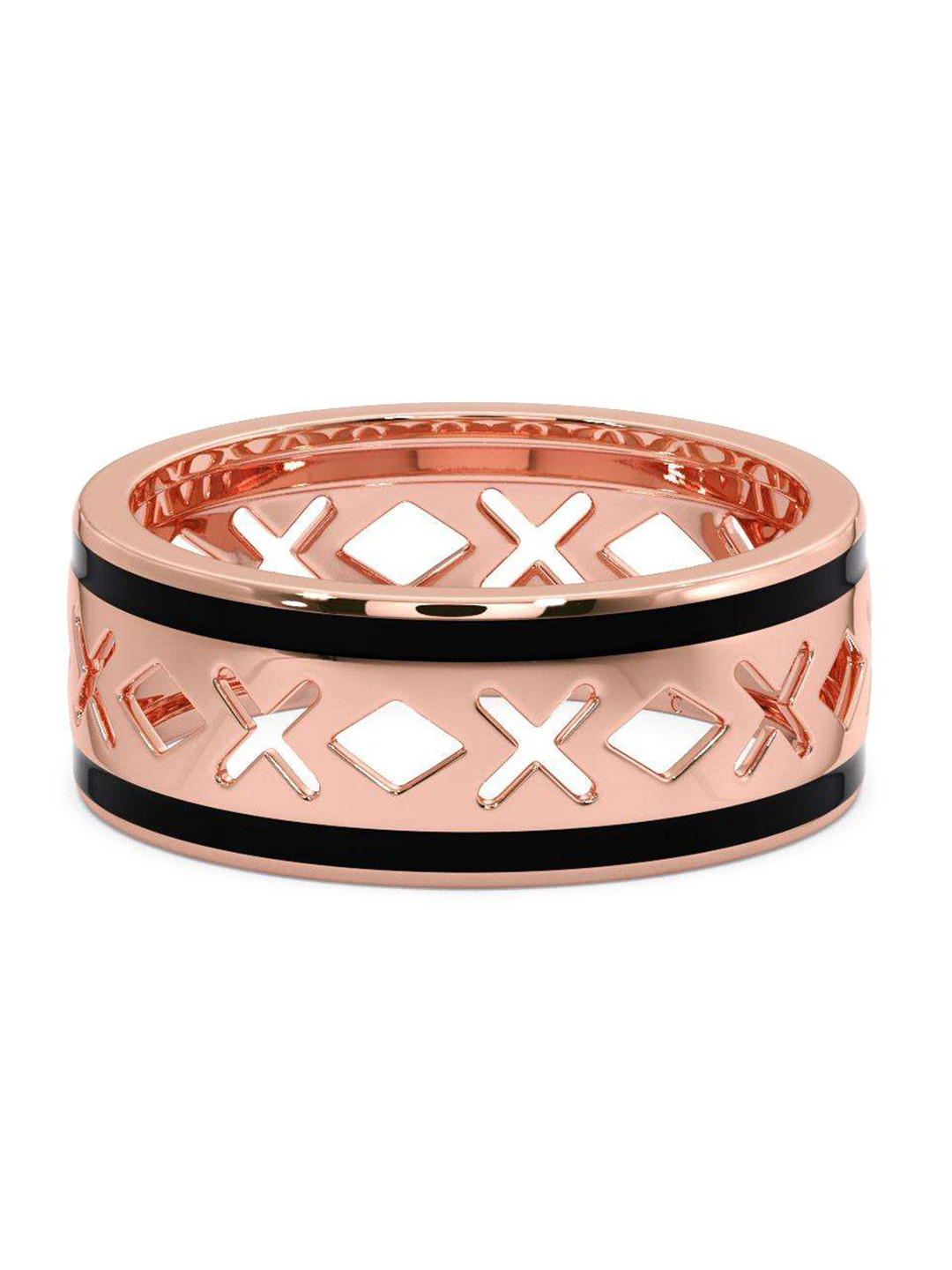 

CANDERE A KALYAN JEWELLERS COMPANY Men 14KT BIS Hallmark Rose Gold Ring-3.23 g