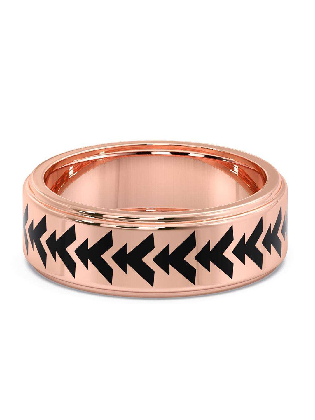 

CANDERE A KALYAN JEWELLERS COMPANY Men 18KT BIS Hallmark Rose Gold Ring-4.78 g