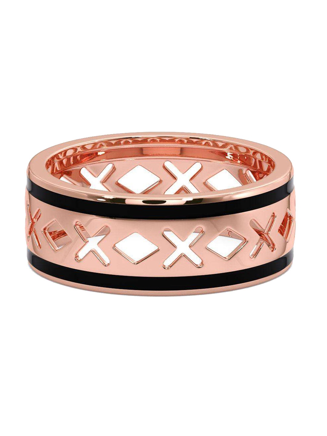 

CANDERE A KALYAN JEWELLERS COMPANY Men 18KT Rose Gold Ring-3.93 g